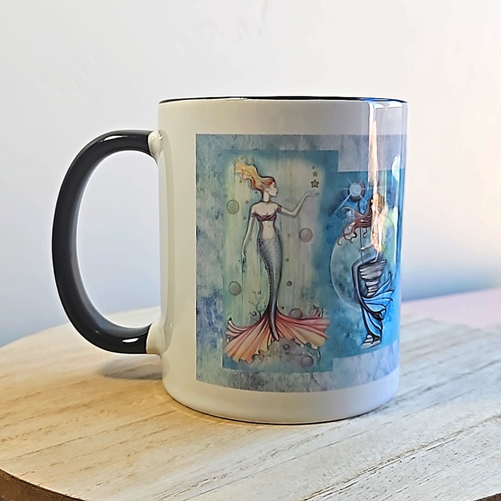 Many Mermaids by Molly Harrison 11 oz. coffee mug